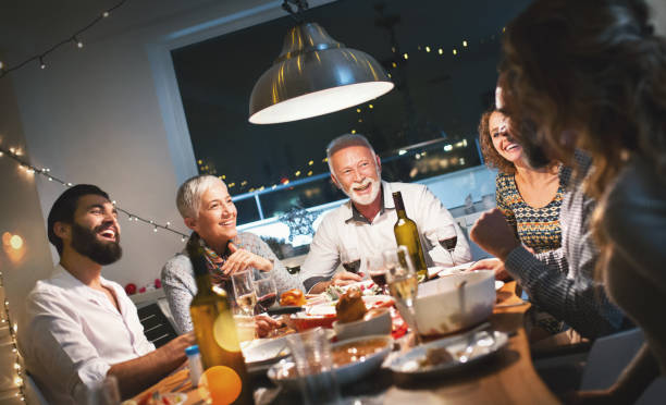 istock Family having dinner on Christmas eve. 1049772306