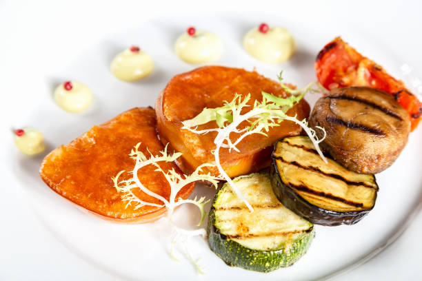 istock Fried cheese scamorza with grilled vegetables 1049772364