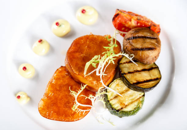 istock Fried cheese scamorza with grilled vegetables 1049775148