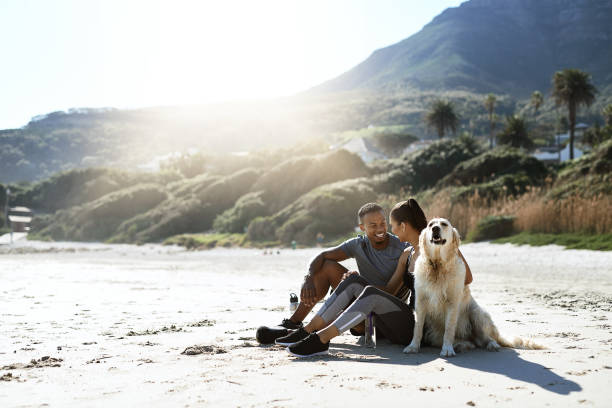 istock Stopping for a quick rest with their best furry friend 1049788026
