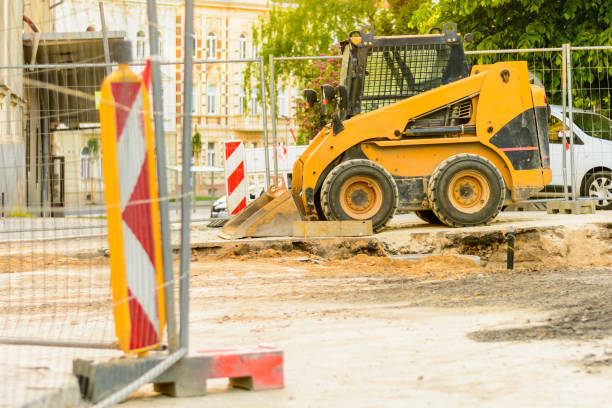 istock Orange dredger at a building site in the city 1049799324