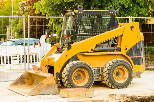 istock Orange dredger at a building site in the city 1049799388
