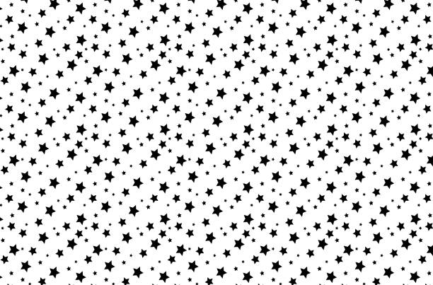 Star Pattern Background Black Star Wallpaper Design Stock Illustration -  Download Image Now - iStock