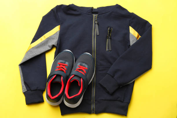 istock Black sports jacket and sneakers 1049828952