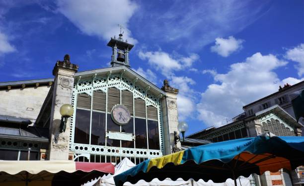 Traditional Market in La Rochelle stock photo