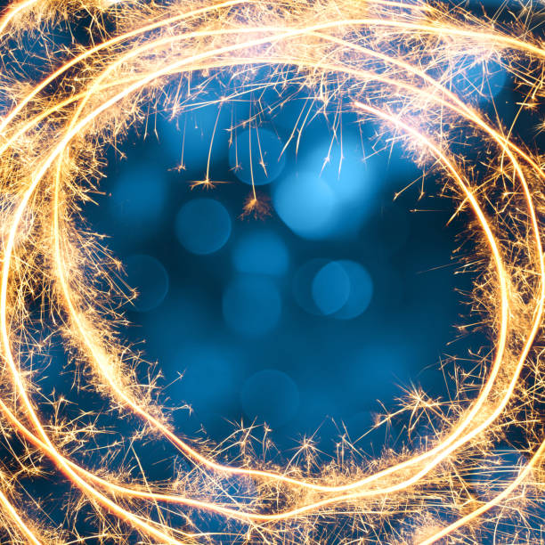 istock Beautiful Holiday Background with Round Sparkling frame 1049836838