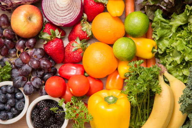 istock Healthy fruits and vegetables. 1049863134