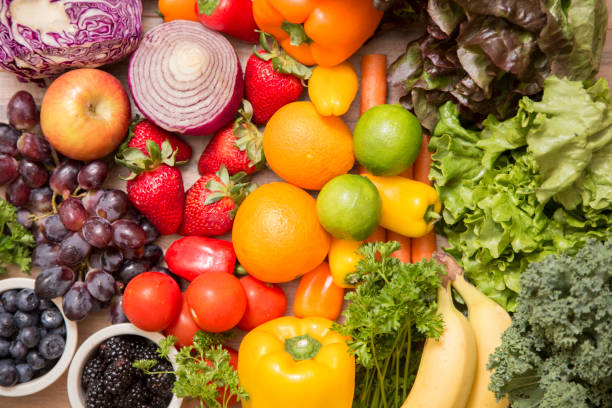 istock Healthy fruits and vegetables. 1049863210