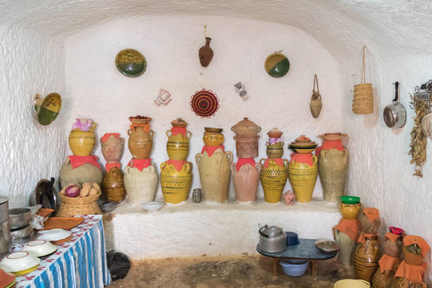 istock Troglodyte underground Berber caves with Amphores in Matmata 1049865972