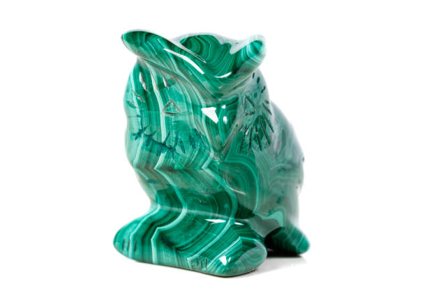 istock macro mineral stone owl from malachite 1049869964