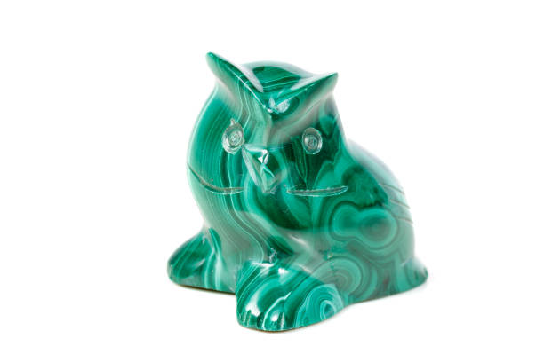 istock macro mineral stone owl from malachite 1049870348