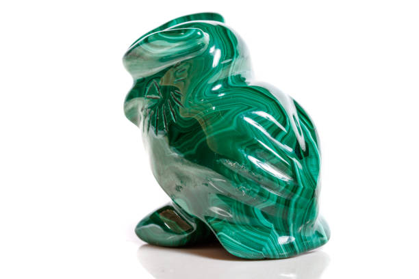 istock macro mineral stone owl from malachite 1049870716