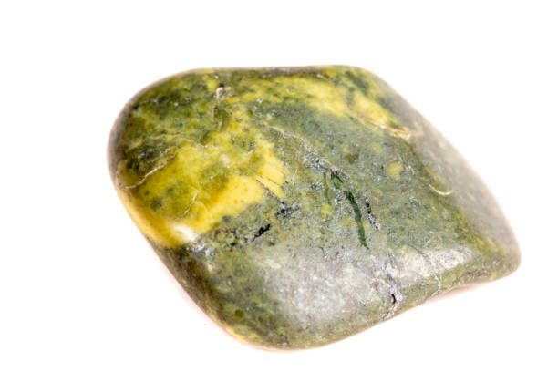 istock Macro mineral stone jasper on a white background 1049884020