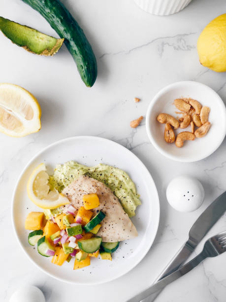 istock Healthy chicken breast with colorful salsa 1049890810