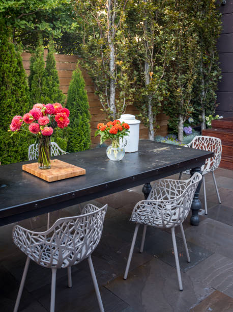 istock Luxury urban Home backyard exterior 1049890834