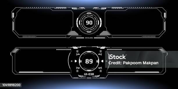 Hud Futuristic Display Status Interface Elements Panel Vector Stock ...