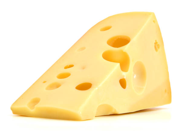 istock piece of cheese isolated on a white background 1049901816