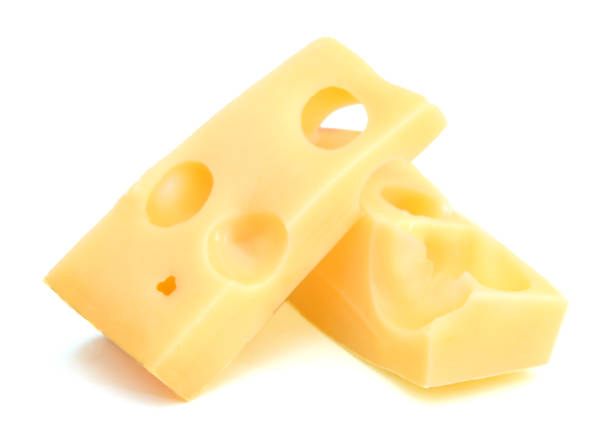 istock piece of cheese isolated on a white background 1049901856