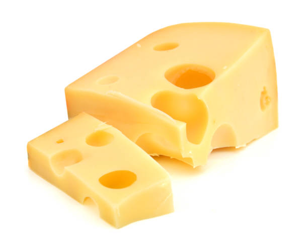 istock piece of cheese isolated on a white background 1049904070