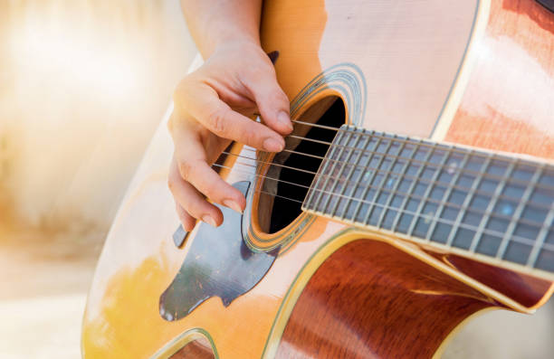 istock man holding classic guitar 1049907912