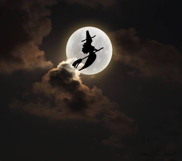 istock Full Moon Night and Witch Silhouette 1049910826