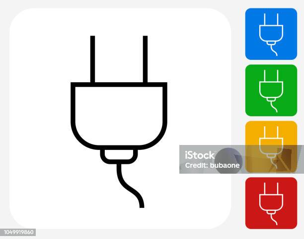 Electric Outlet Power Plug Icon Stock Illustration - Download Image Now - Black Color, Design Element, Electric Plug