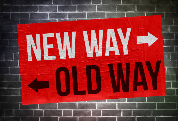 istock New Way Old Way - sign 1049938772