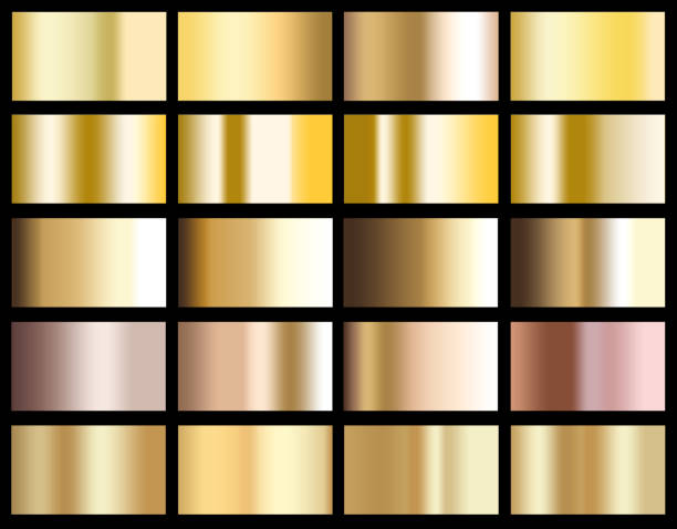 istock Gold gradient background icon texture metallic illustration for frame, ribbon, banner, coin and label. Realistic abstract golden design seamless pattern. Elegant light and shine vector template. 1049941978