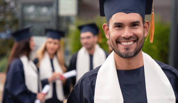 istock Student looking very happy on graduation day 1049942674