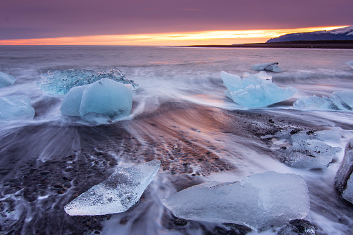 Icebergs on Diamond beach