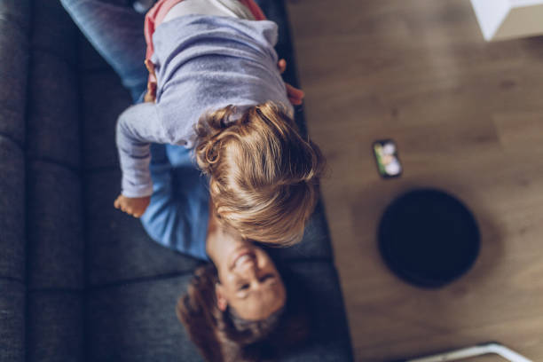 istock Happy family at home 1049945558