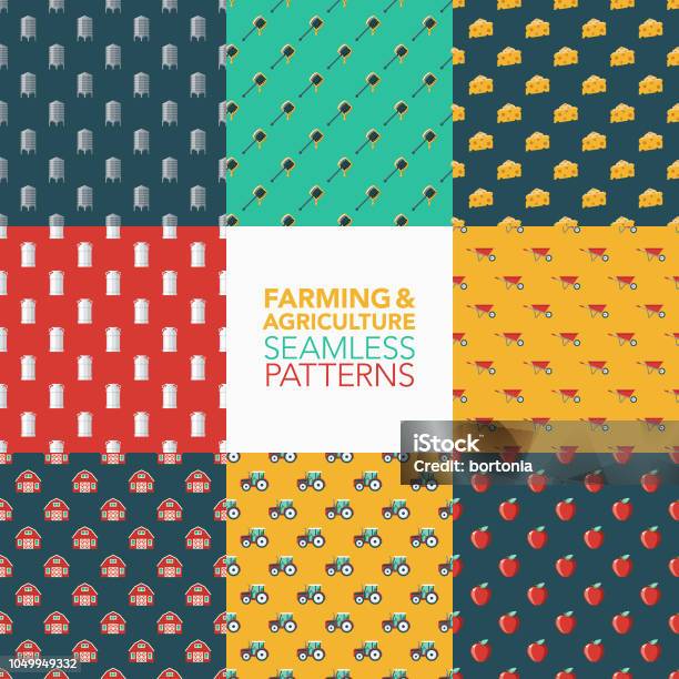 Pattern For Farming Farming Agriculture Seamless Pattern Set Stock Illustration - Download ...