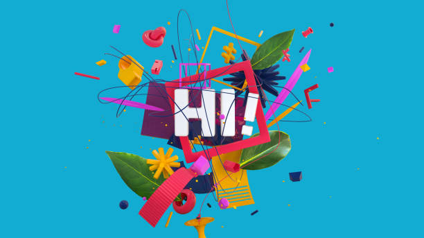 istock colorful composition with word HI 1049956358