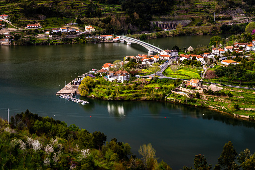 Douro river and Bestança river, Portugal.