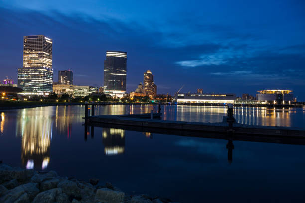 istock Panorama of Milwaukee at night 1049959762