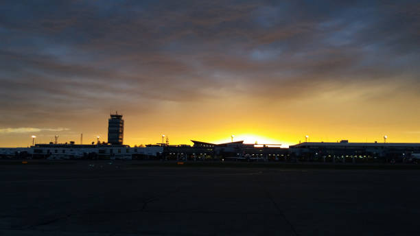 istock Sunset on airport 1049969158