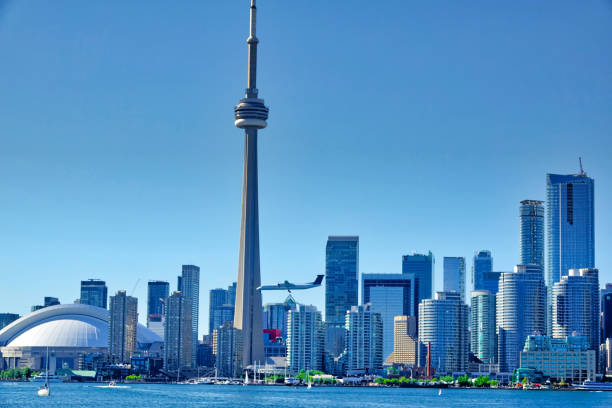 istock Toronto financial district skyline view from Ontario Lake 1049972694