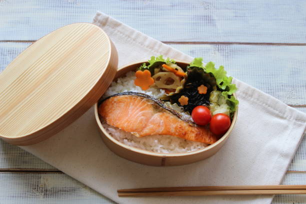 istock Lunch of grilled salmon 1049997136