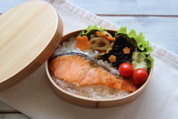 istock Lunch of grilled salmon 1049997150