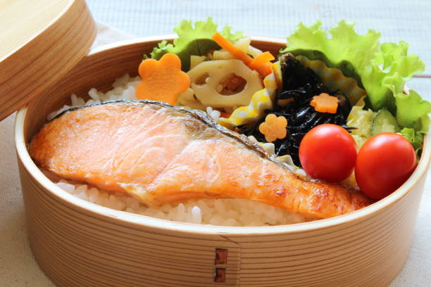 istock Lunch of grilled salmon 1049997156