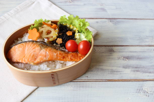 istock Lunch of grilled salmon 1049997236
