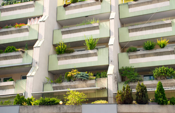 istock Beautiful balconies in a building 1050000560
