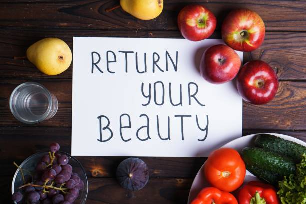 istock Poster Return your beauty, fruits and vegetables 1050035296