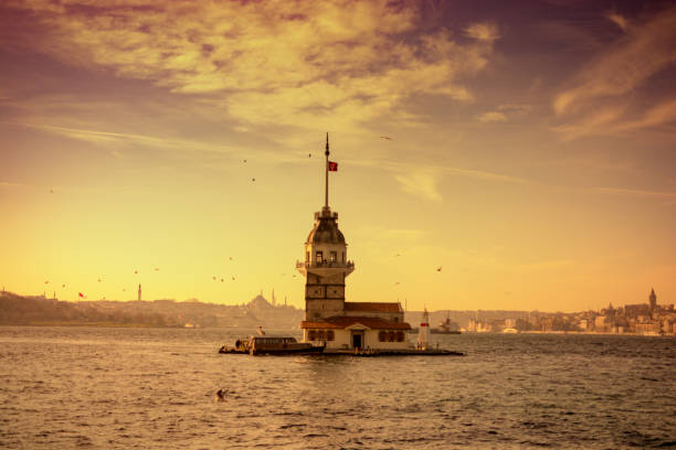 istock Maidens Tower located in Istanbul 1050069238