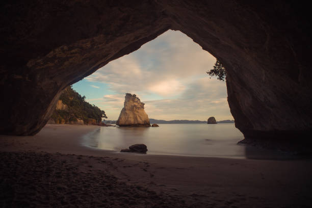 istock Sunrise At Cathedral Cove 1050075002