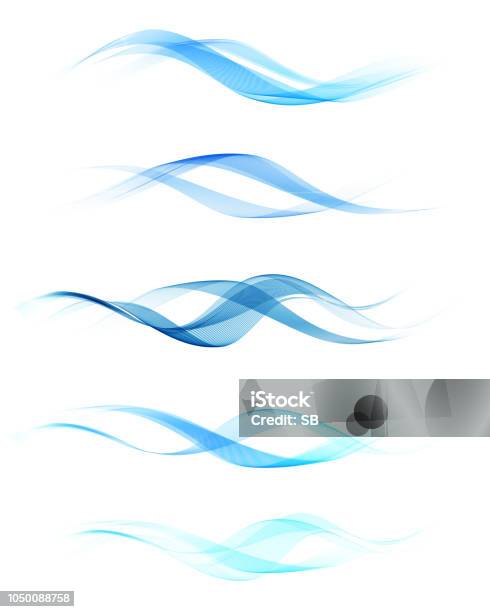 Ilustración de Resumen Antecedentes y más Vectores Libres de Derechos de Diseño ondulado - Diseño ondulado, Curva - Forma, Azul