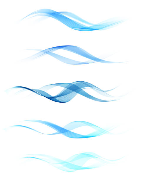 ilustrações de stock, clip art, desenhos animados e ícones de abstract background - swirl backgrounds blue single line