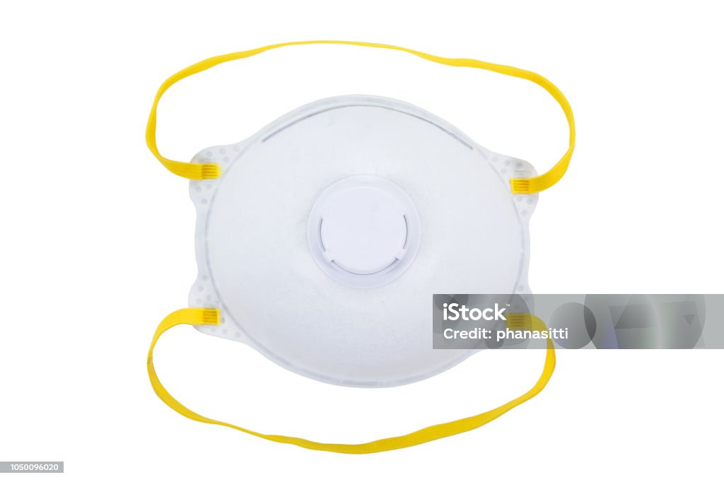 Respirator face mask isolated on white background. Protective face mask isolated Protective Face Mask Stock Photo