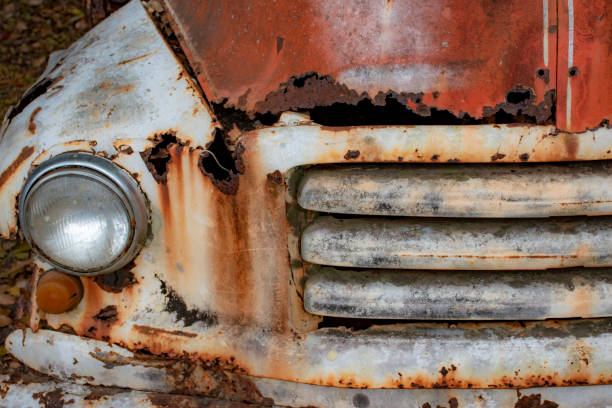istock Close up of old rusting car in a paddock in rural Australia. 1050096034