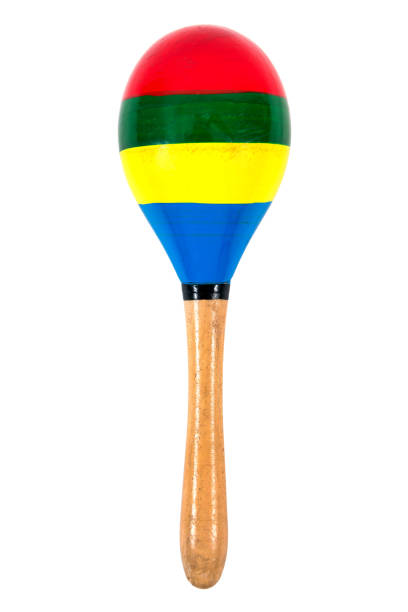 Vertical maracas on white background.Maracas isolated.Colorful maraca isolated Vertical maracas on white background.Maracas isolated.Colorful maraca isolated maraca stock pictures, royalty-free photos & images